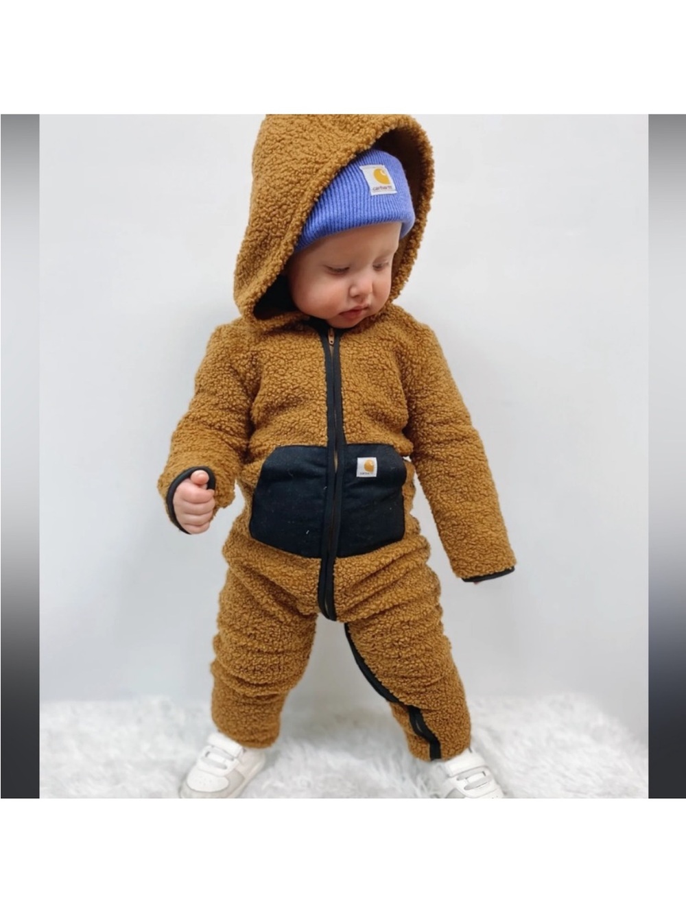 Carhartt hooded fleece coverall for baby size 6 months
